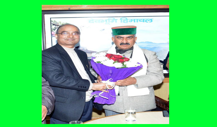 Shri Nand Lal Sharma, CMD, SJVN calls on the Chief Minister of Himachal Pradesh