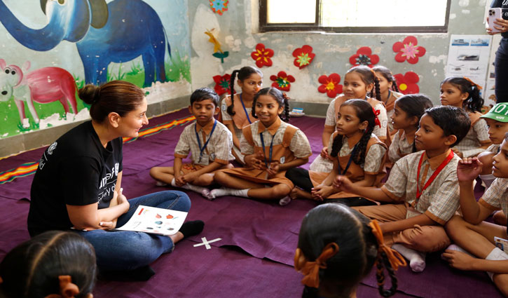 UNICEF India celebrity advocate Kareena Kapoor Khan promotes reading and basic education for young children