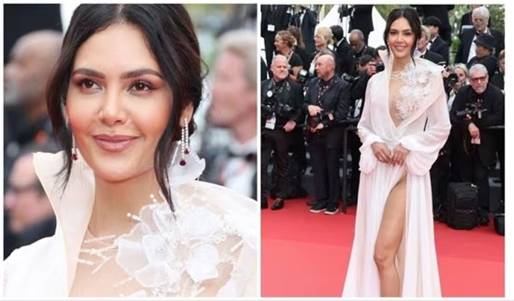 Esha Gupta stuns at Cannes Film Festival, debuts in 'thigh-high slit' white gown