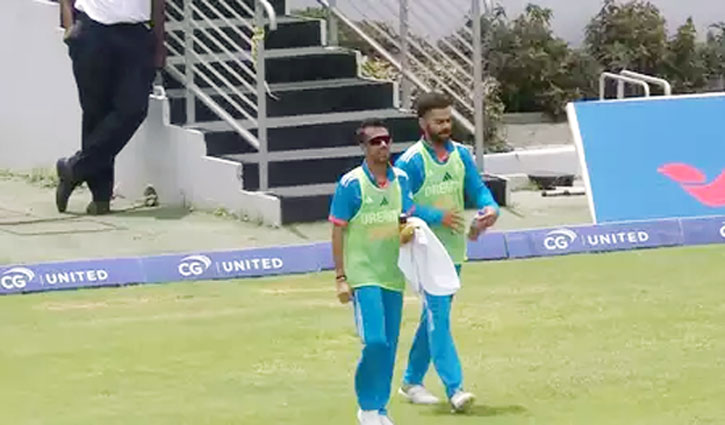 WI vs IND: Virat Kohli becomes water boy for Team India after getting rest in 2nd ODI