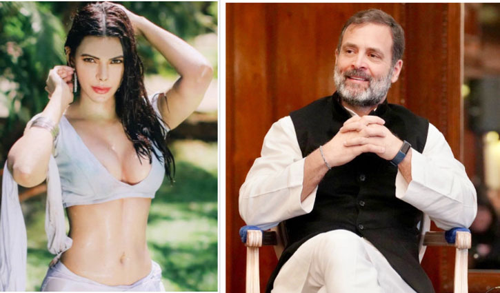 Funny reaction of actress Sherlyn Chopra on marrying Rahul Gandhi, video viral