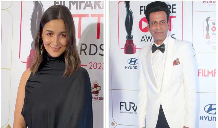 Alia Bhatt and Manoj Bajpayee shine at Filmfare OTT Awards, win Best Actress and Actor awards