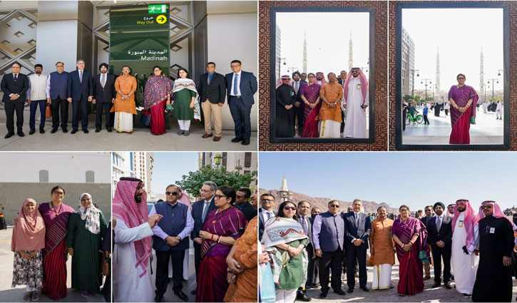 Smriti Irani visits Madinah, interacts with Haj volunteers and pilgrims