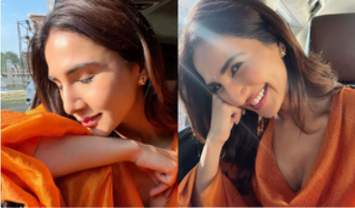 Vaani Kapoor shares photos in orange dress while sunbathing