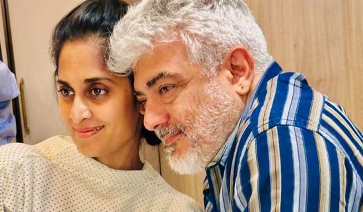 Shalini shares a photo with Ajith Kumar from the hospital; fans worried