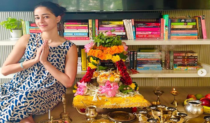 Bollywood actress Ananya Panday worshiped Lord Shiva on the occasion of fourth 'Shravan Somvar'