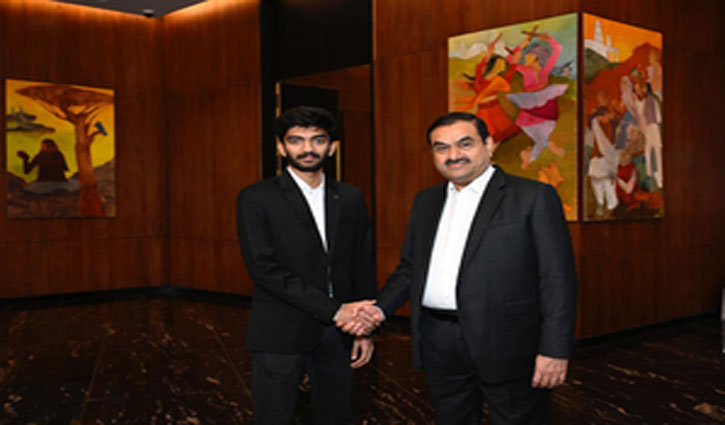 Gautam Adani meets chess champion Gukesh Dommaraju, praises the 18-year-old Indian Grandmaster