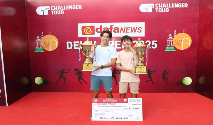 Unseeded Japanese pair Imamura and Noguchi defeated Poonacha and Lock to win the Delhi Open 2025 doubles title