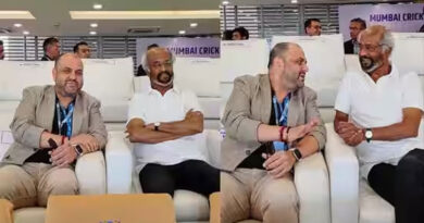 Rajinikanth reached Wankhede Stadium to watch India-Australia match