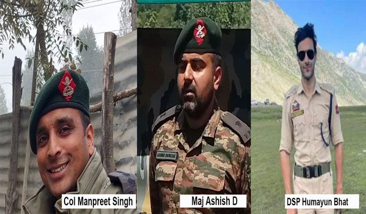 Jammu and Kashmir: Two army officers, DSP martyred in encounter with terrorists in Anantnag