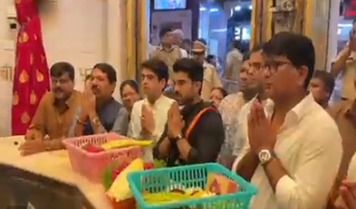 Superstar Ram Charan completes Ayyappa Deeksha at Siddhivinayak Temple in Mumbai