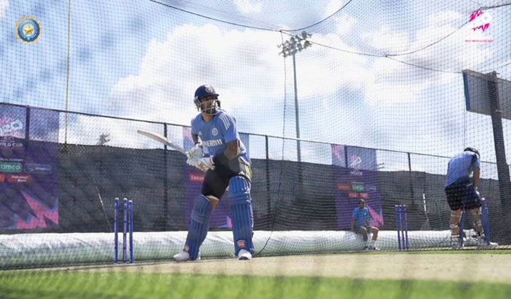 Before the T20 World Cup practice match, Team India sweated it out, focussed on batting and fielding