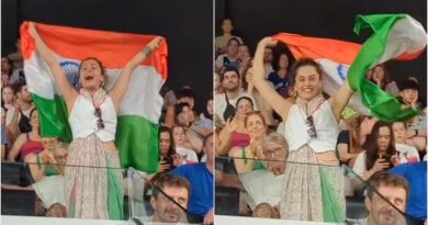 Taapsee Pannu waved the Indian flag at the Paris Olympics