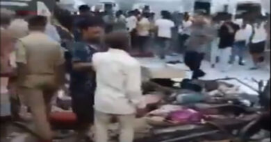 A high speed bus collided with a milk tanker in Unnao, Uttar Pradesh, killing 18 people