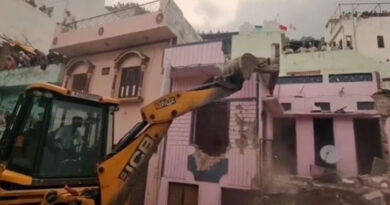 Bulldozer action on the 'illegally constructed' house of the accused in the Udaipur knife case