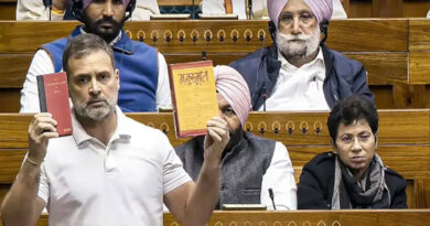 Rahul Gandhi took a dig at the BJP government in Parliament on 'Constitution vs Manusmriti'