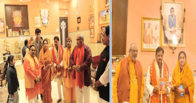 Deputy Chief Minister of Madhya Pradesh Shri Rajendra Shukla ji was honored at Kalka Mandir, Delhi